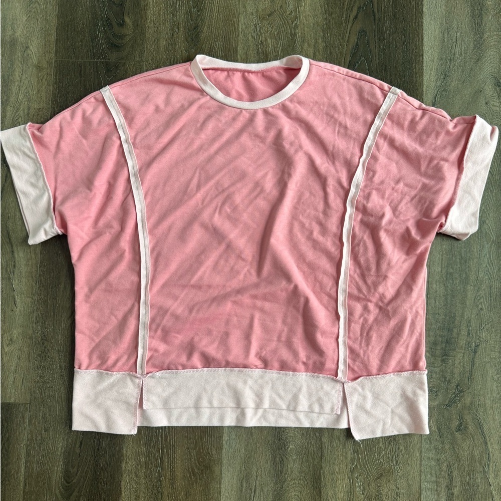 Unbranded, SHEIN top. Oversized and very comfortable. Pink. Women’s size XL.